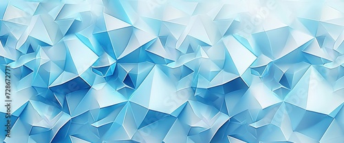 Illustration of a backdrop filled with light blue triangles and abstract geometric shapes, Generative AI