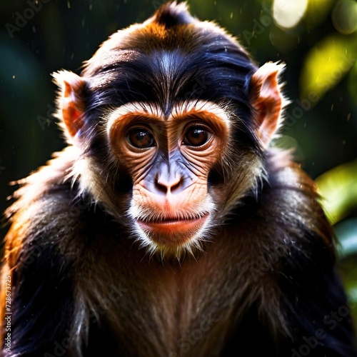 Monkey wild animal living in nature, part of ecosystem © Kheng Guan Toh