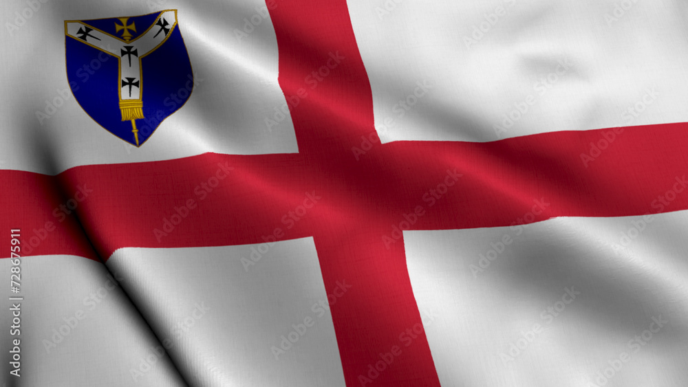 Flag of the Diocese of Canterbury. Waving Fabric Satin Texture Flag of Diocese of Canterbury 3D Illustration. Real Texture Flag of the Diocese of Canterbury of the Church of England Banner Collection Flag of the Diocese of Canterbury. Waving Fabric Satin Texture Flag of Diocese of Canterbury 3D Illustration. Real Texture Flag of the Diocese of Canterbury of the Church of England Banner Collection