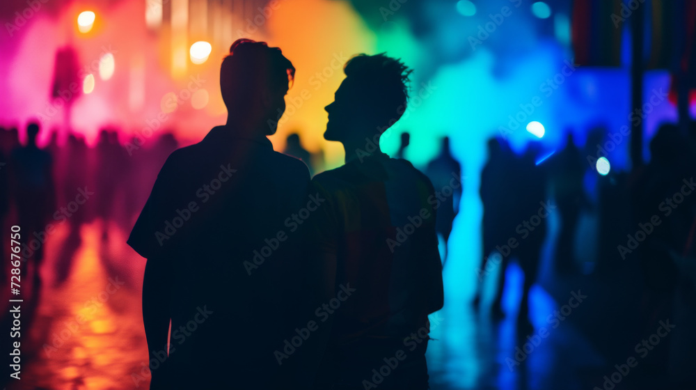 Couple enjoying their time at a LGBTQ-Pride-Festival