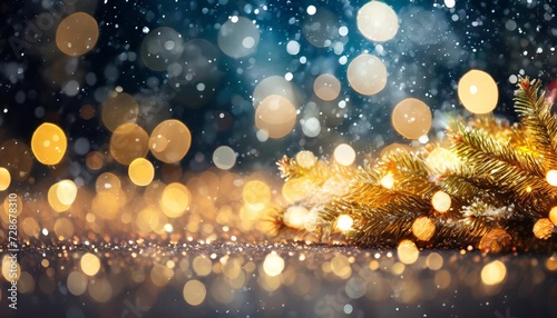 blurred bokeh light background christmas and new year holidays background