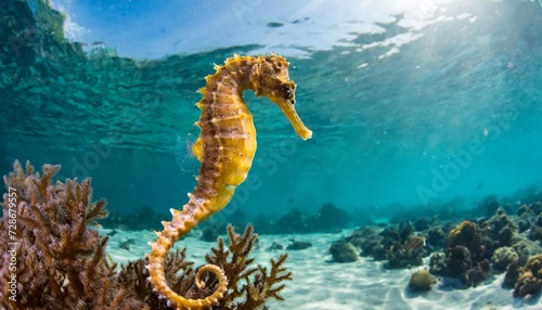 seahorse swimming i