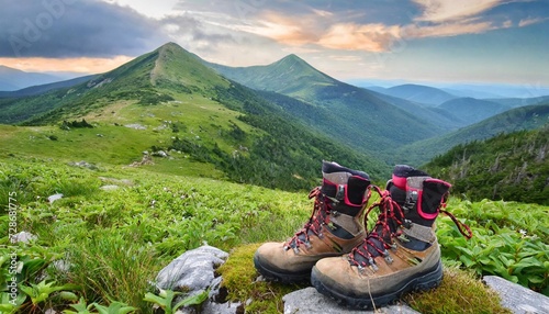 for a healthy and active lifestyle choose the right hiking boots to explore the green mountain trails and woodlands