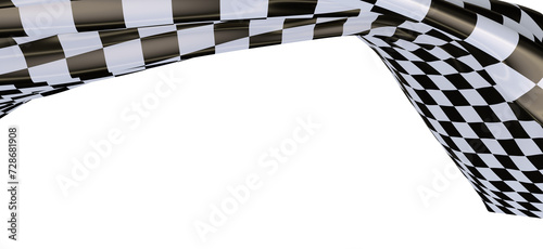 Wavy racing checkered flag ...