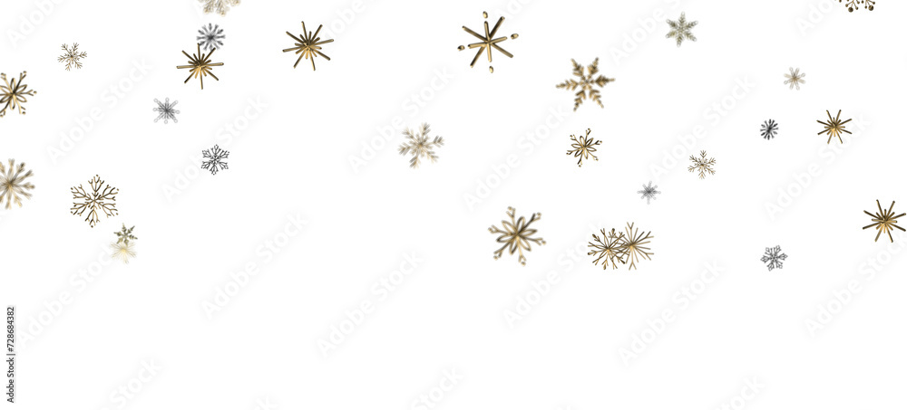 Dancing Snowflakes: Enthralling 3D Illustration of Falling Christmas Snow Crystals Dancing Snowflakes: Enthralling 3D Illustration of Falling Christmas Snow Crystals