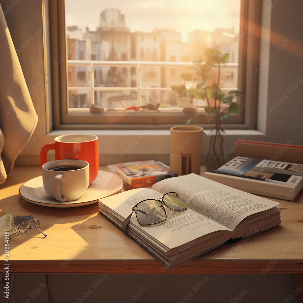 3d rendered photos of slow morning made with generative AI 3d rendered photos of slow morning made with generative AI