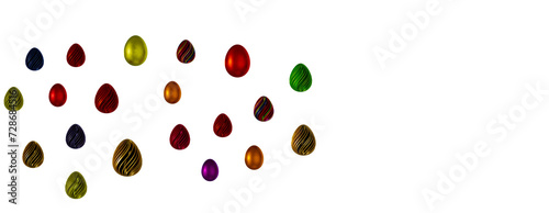 Easter colorful eggs isolated