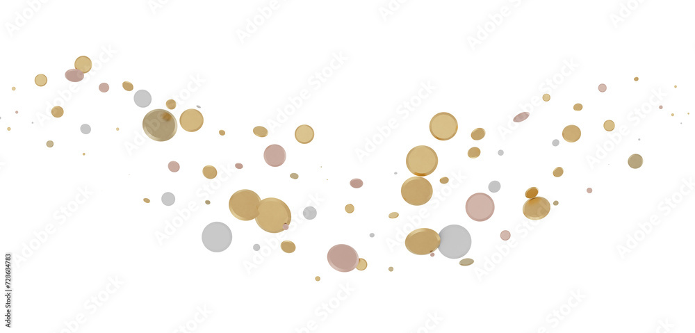 gold confetti background, isolated on transparent background gold confetti background, isolated on transparent background