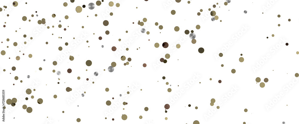 Sprinkle of Success: Spectacular 3D Illustration Showcasing Cascading gold Confetti