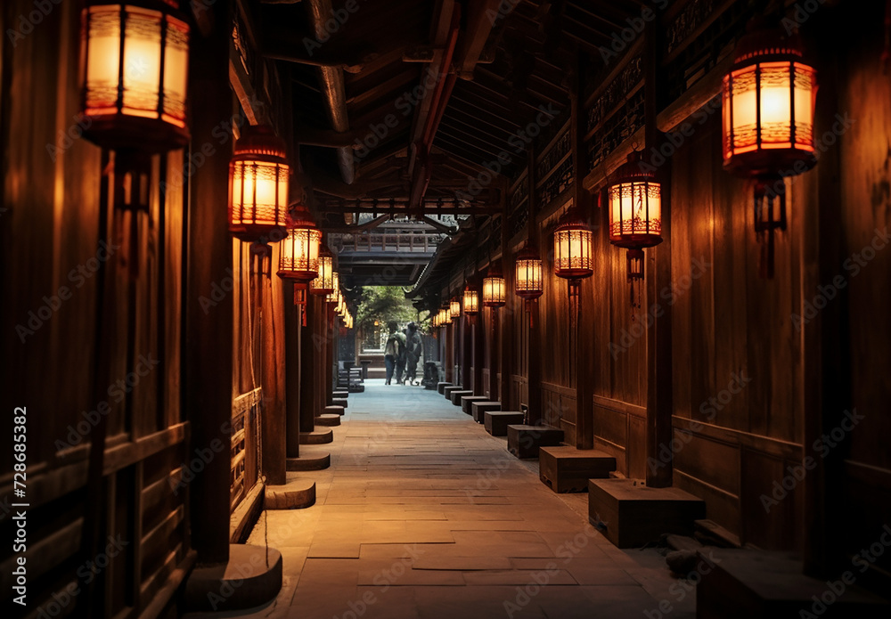 Chinese Traditional Courtyard In The Ancient City