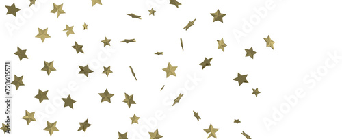 stars gold modern frame in 3d