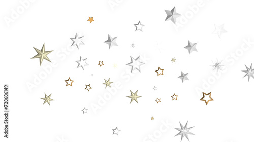 Starlit Christmas Shower  Mesmeric 3D Illustration Depicting Descending Holiday Star Particles