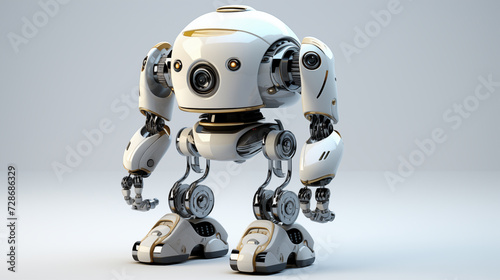 robot with white background. generative ai