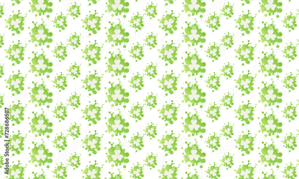 vector shamrock pattern samles with splashes vector shamrock pattern samles with splashes
