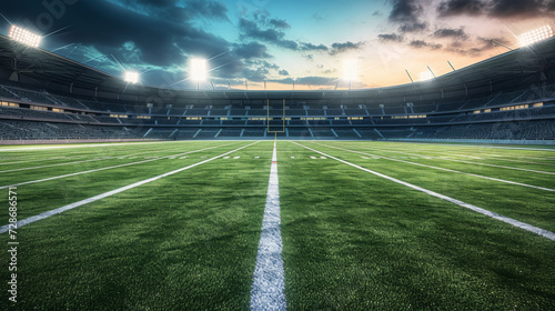 panoramic view of an outdoor American football stadium © MP Studio