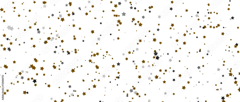 Celestial Splendor Unveiled: 3D Gold Stars Rain Illustration Enchants
