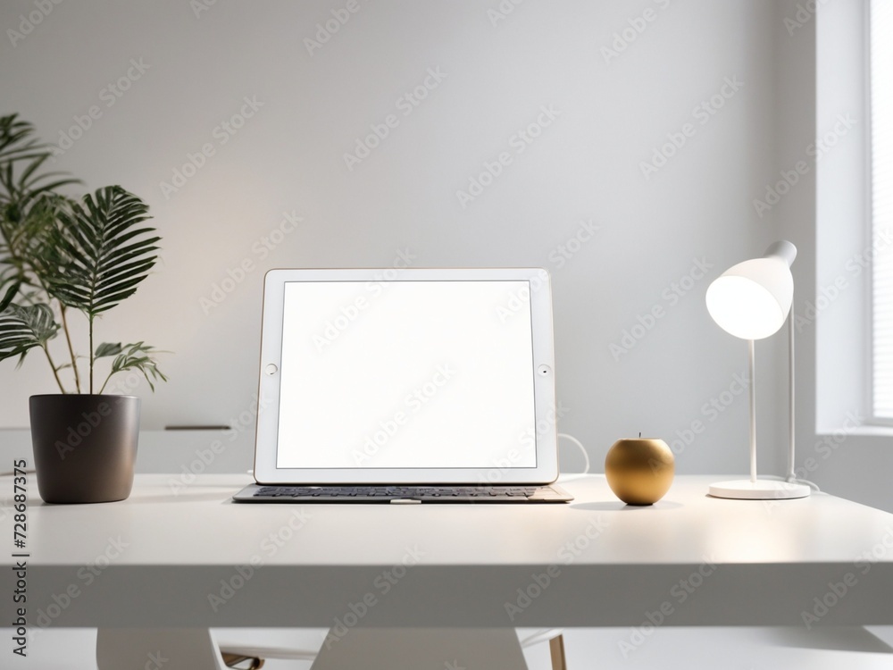 Obraz premium an elegant laptop with plain screen