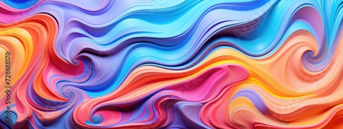 colorful liquid background. flows of colorful paint with wavy. Abstract background banner colorful