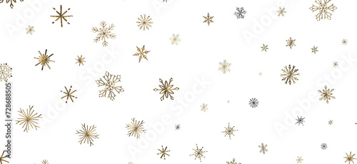 Snowflakes - Christmas background design of snowflake and snow falling in the winter 3d illustration