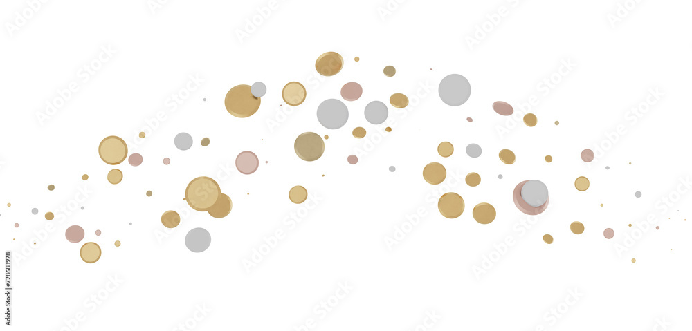 gold Rainfall: Astonishing 3D Illustration of gold Confetti Shower gold Rainfall: Astonishing 3D Illustration of gold Confetti Shower