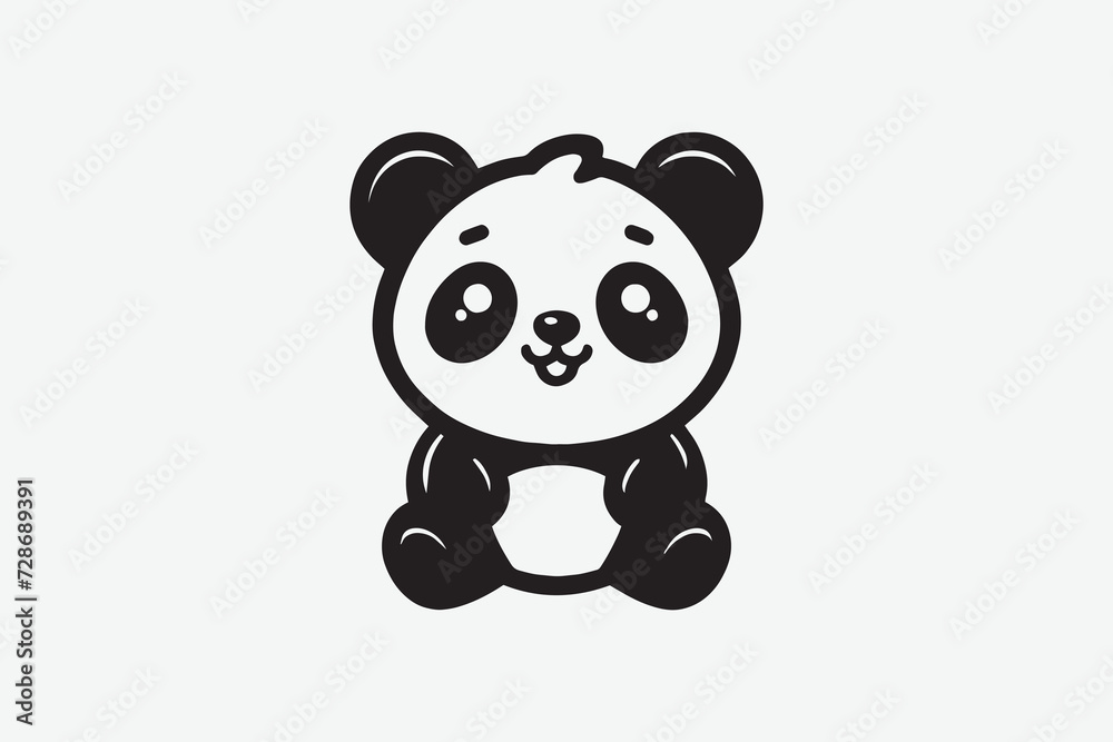 Cute panda mascot character cartoon logo Cute panda mascot character cartoon logo