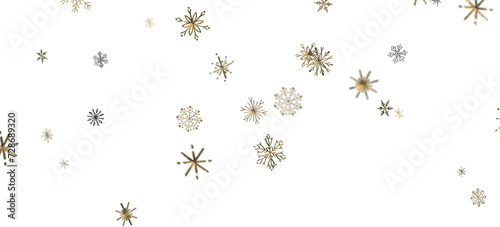 Snowflakes - Christmas background design of snowflake and snow falling in the winter 3d illustration