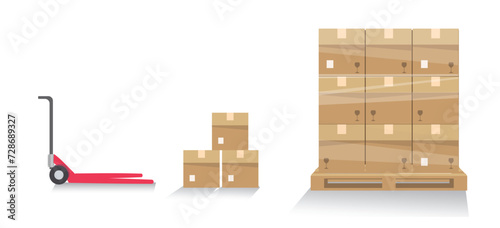 Warehouse products Illustration