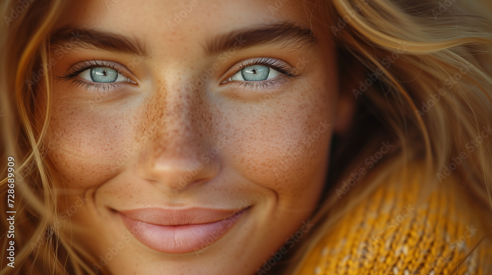 Close up portrait of a woman