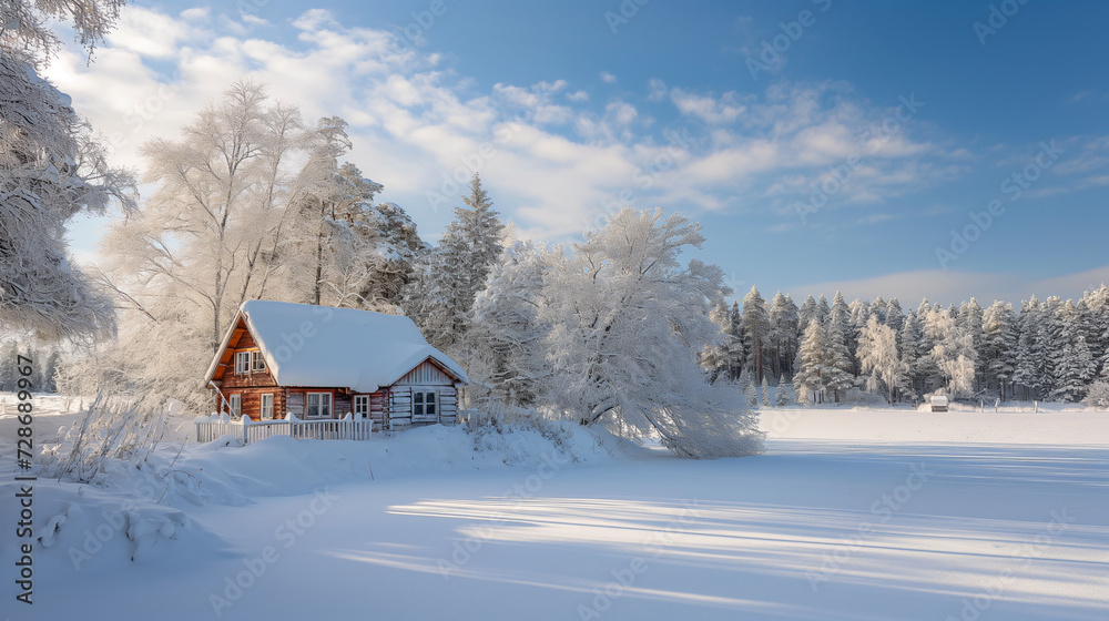 House in the snow House in the snow