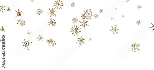 Snowflakes - Christmas background design of snowflake and snow falling in the winter 3d illustration