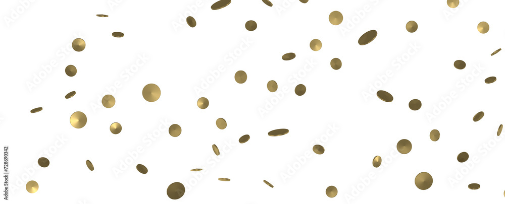 Gilded Celebration: Magnificent 3D Illustration of a Grand Gold Confetti Event Gilded Celebration: Magnificent 3D Illustration of a Grand Gold Confetti Event