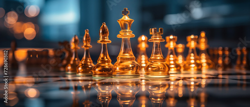 King Chess Piece Focus with Blurred Background