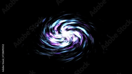 Time Spiral, animation looks like galaxy universe, Blue and Purple, 4K photo