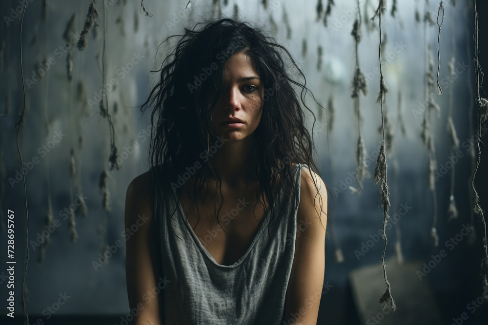 Mental health disorder conceptual Generative AI technology portrait picture people have psychic problems Mental health disorder conceptual Generative AI technology portrait picture people have psychic problems