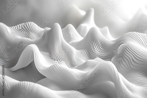 Monochrome Wave Abstract Design