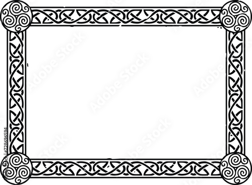 Rectangular Celtic Knot Frame with Spirals