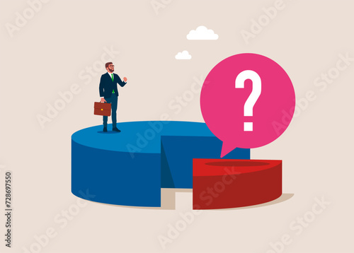 Maximum effort for minimum questions and problems for businessman. Pareto principle. Modern vector illustration in flat style