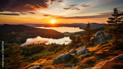 "Serenity at Sunset: Breathtaking Landscapes and Golden Hours