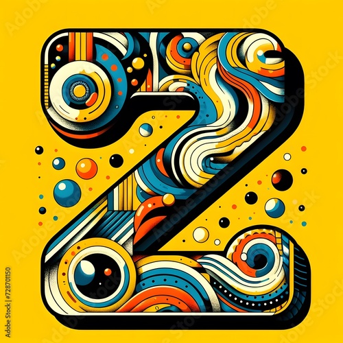 Z typography, z logo ai vector illustration 