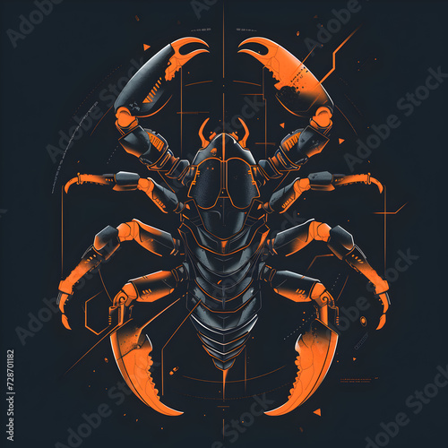 Illustration logo of scorpion 