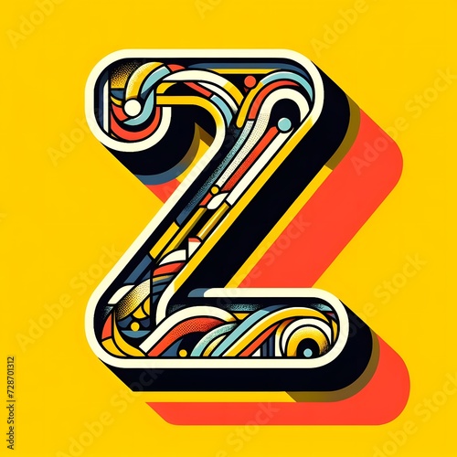 Z typography, z logo ai vector illustration 