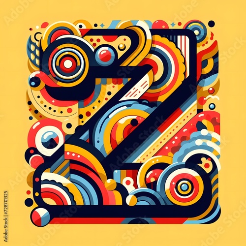 Z typography, z logo ai vector illustration 