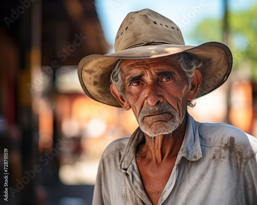 Portrait of an elderly man with a cowboy hat capturing character and storytelling © Made360