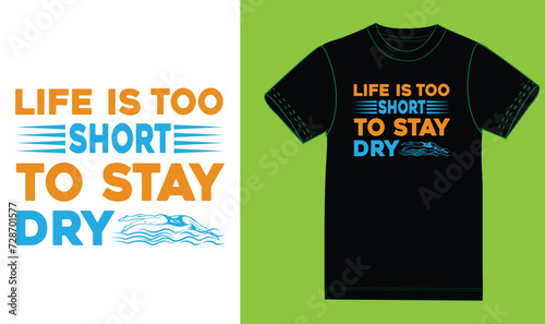 swimming is the only cure for my distress t shirt design,