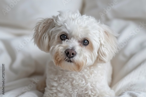 Maltipoo dog in your family, in the style of magewave, soft focal points