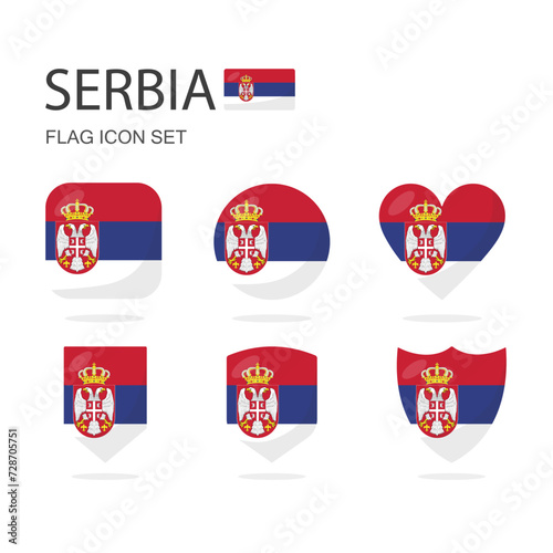 Serbia 3d flag icons of 6 shapes all isolated on white background. Free Download Serbia 3d flag icons of 6 shapes all isolated on white background. - GFXLoad