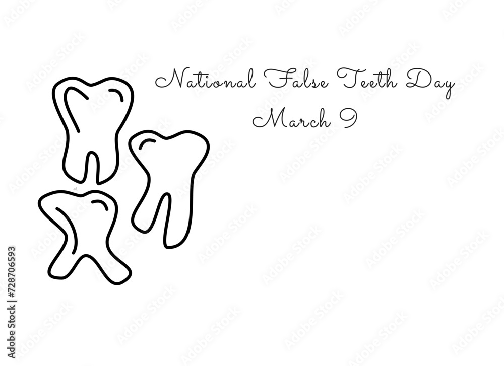 line art of National False Teeth Day good for National False Teeth Day celebrate. line art. illustration. line art of National False Teeth Day good for National False Teeth Day celebrate. line art. illustration.