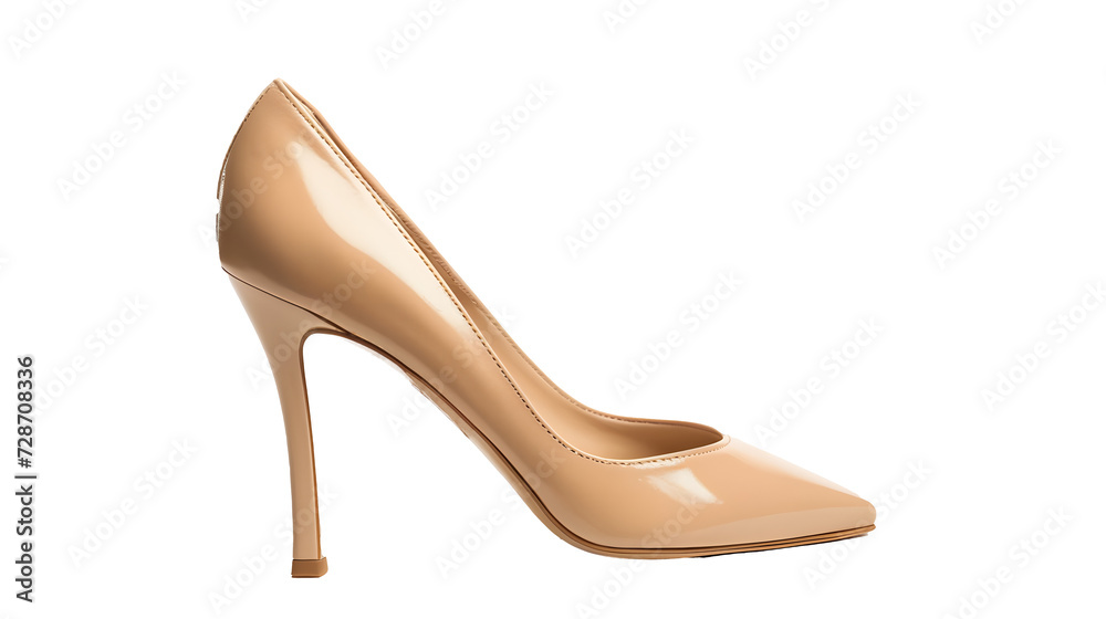 Elegant pastel beige high heel cutout Elegant pastel beige high heel cutout