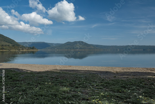 Landscape of Vico lake in Italy