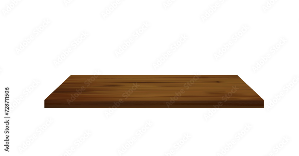 Wooden oak plank, perspective view, vector Wooden oak plank, perspective view, vector